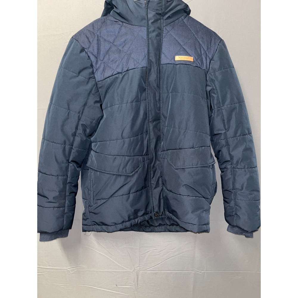 Zeroxposur 7X Outdoor Windbreaker Jacket Boys 14-16 Navy Blue Fleece Lined